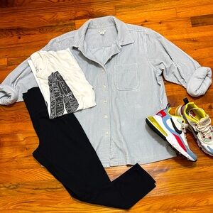 L.L. Bean Blue Corduroy Shirt Jacket